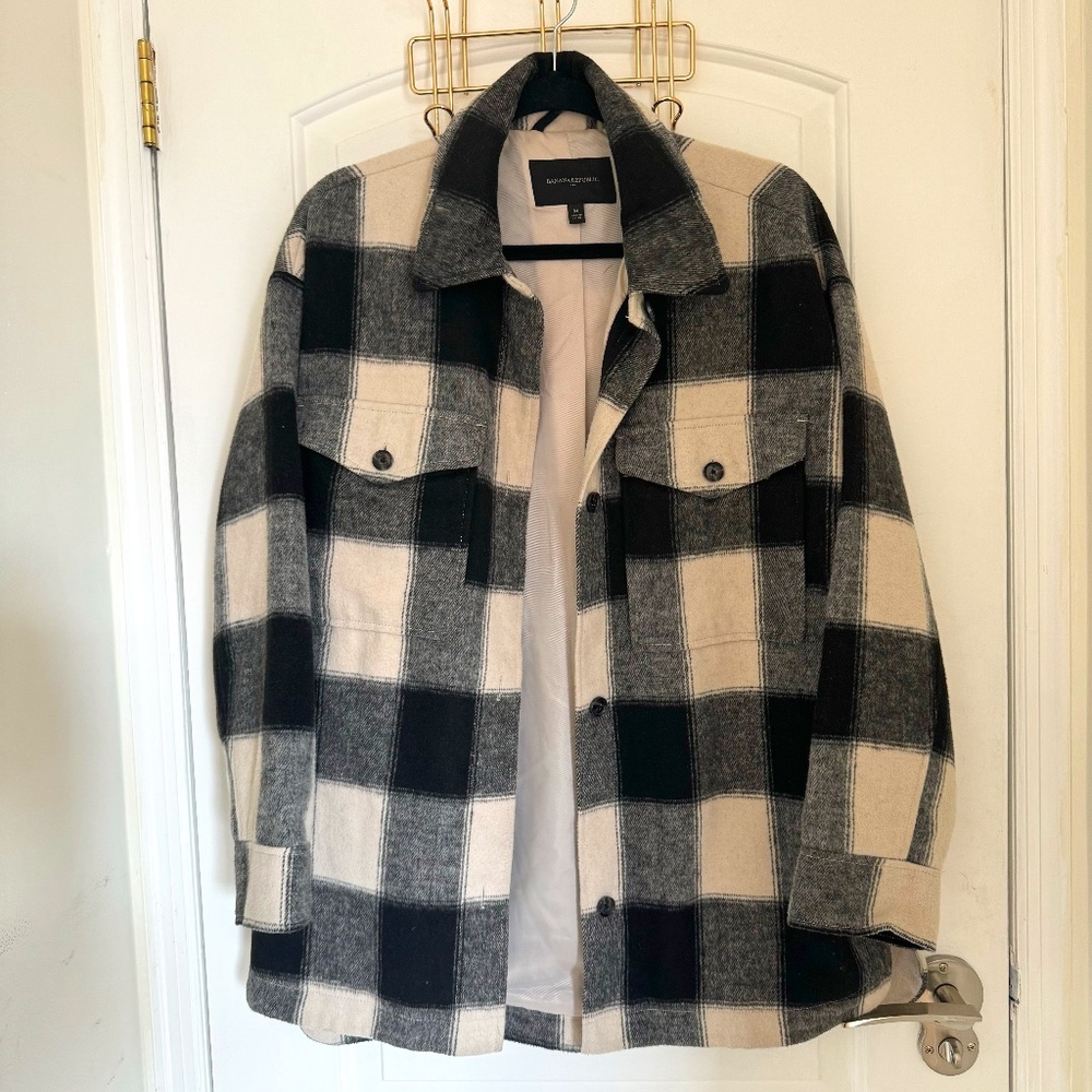 Banana Republic Black & White Flannel